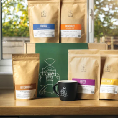 An image of Crosby Coffee's Coffe beans in seperate packaging