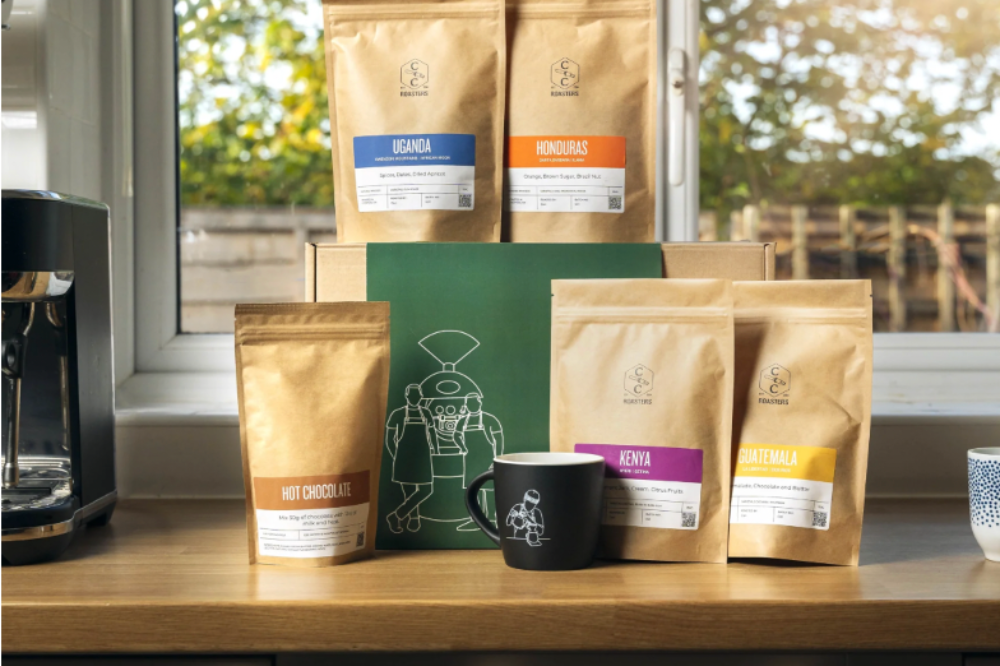 An image of Crosby Coffee's Coffe beans in seperate packaging